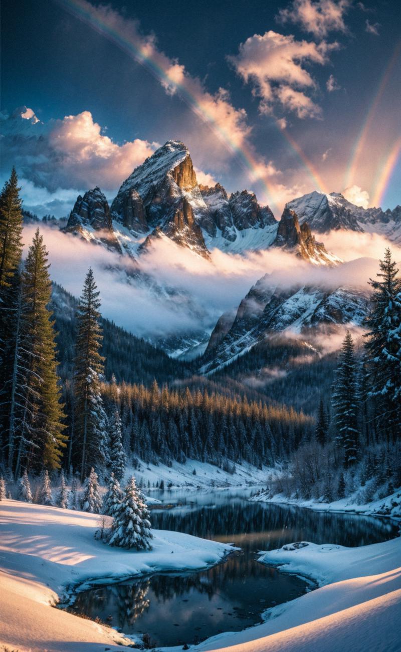 3978526524-94858152-A rainbow over a mountain lake surrounded by snow capped peaks, Chromatic, Comic Book, Floral, ambient light, backlight masterpi.png